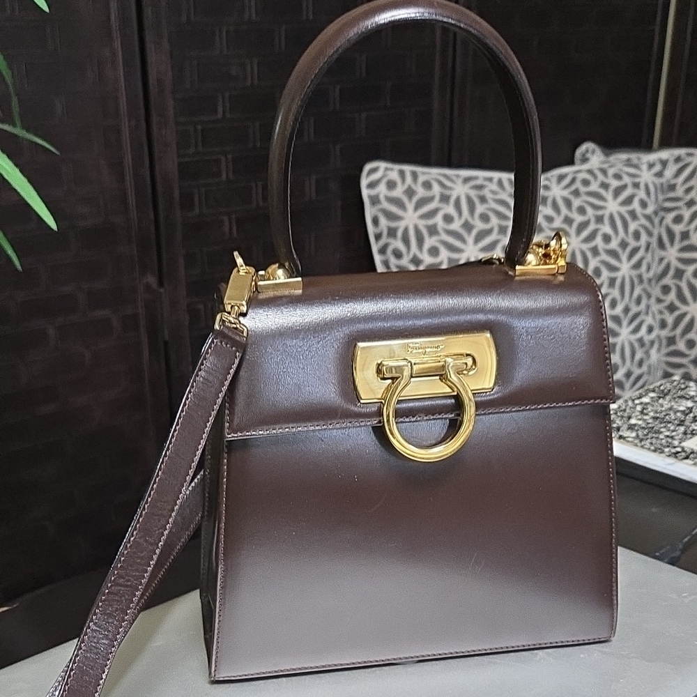 Salvatore Ferragamo Iconic Top Handle Satchel